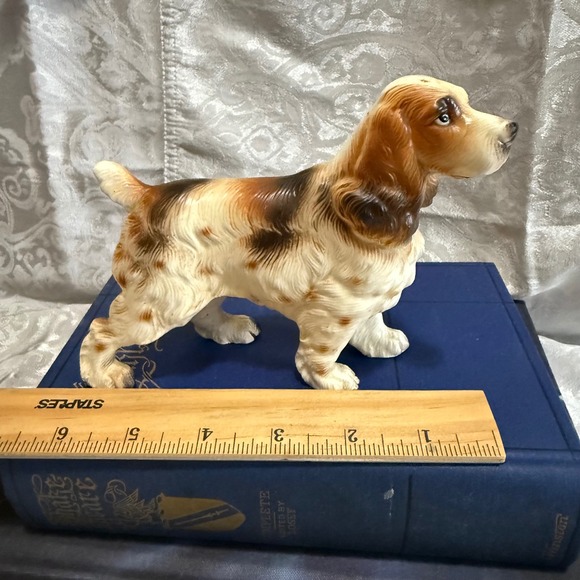 Vintage Cocker Spaniel Dog Figurine Brown White Collectible Home Decor E3582 - Picture 5 of 8